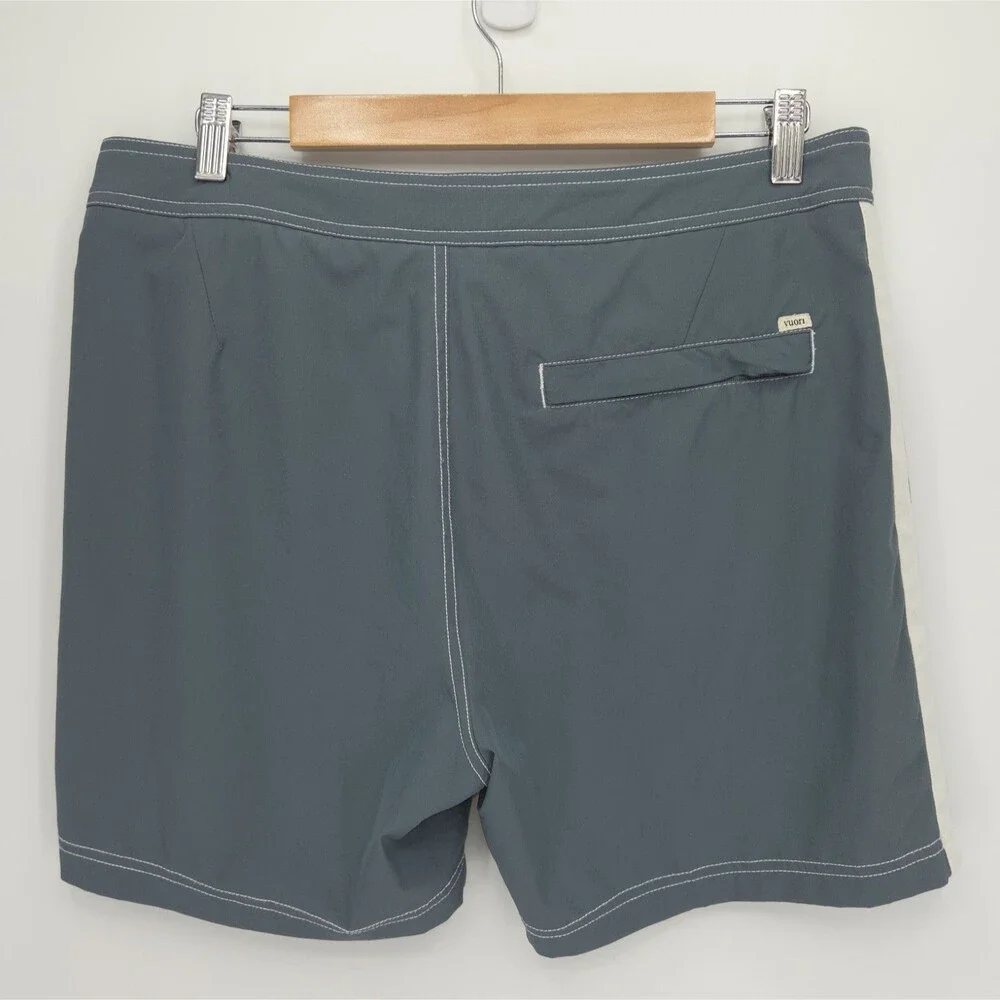 Vuori Mens Puerto Boardshorts Swimming Trunks Blue White Size 32 - Picture 3 of 4